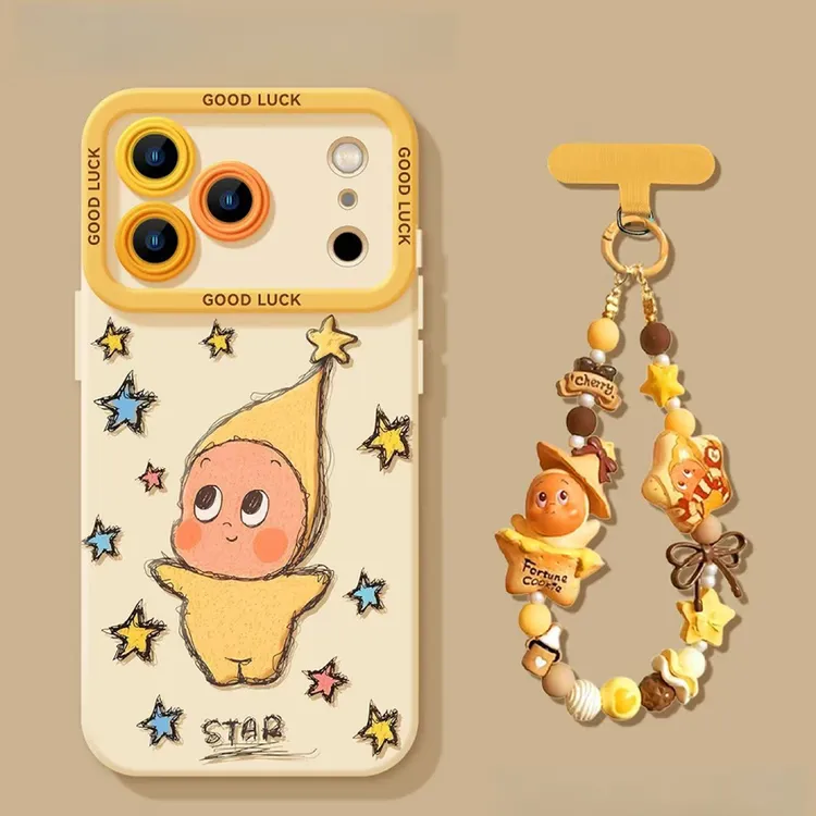 适用苹果17max手机壳新款iphone16网红潮牌保护套星星人防摔硅胶