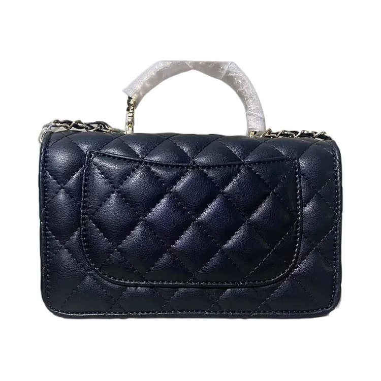 2025新款女斜挎小包真皮小香风菱格链条包DIY轻奢通勤单肩手提包