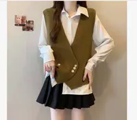XS1360-15时尚休闲春秋装开衫马甲