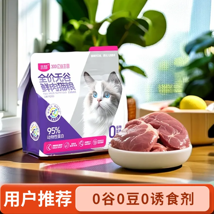 吉醇全价无谷鲜鸡肉鲜兔肉猫粮幼成老孕期猫咪通用