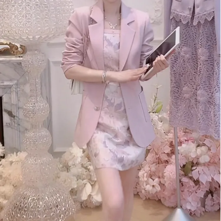 轻奢高级感立体蝴蝶西装外套2025春季新款女6729