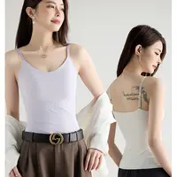 CHUJIAN/初见小仙女内搭背心透气带胸垫遮副乳外穿短款打底上衣