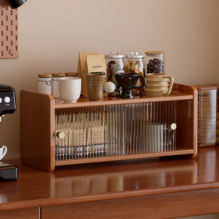 置物架多层收纳架桌面储物架杯子收纳杂物收纳柜防尘茶水柜茶杯架