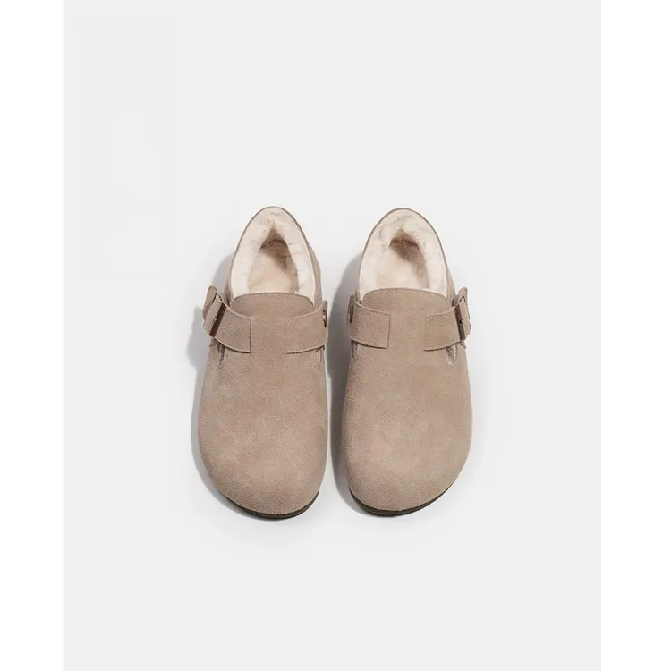 爆款新款勃肯鞋2025冬季加绒全包勃肯鞋厚底包头博肯鞋女单鞋女鞋