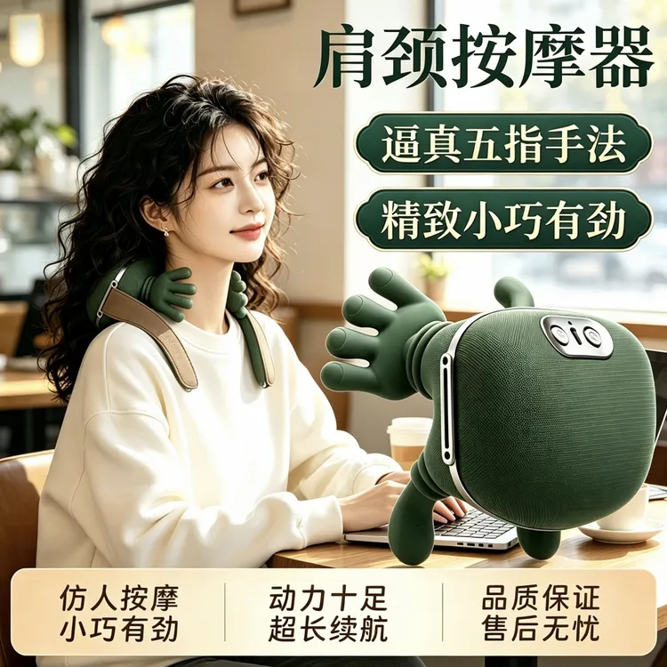 【2026旗舰款】仿真人手肩颈按摩仪多功能热敷揉捏颈椎放松按