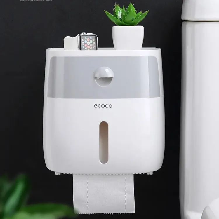 意可可纸巾盒卫生间免打孔防水壁挂洗手间厕所纸巾盒卫生间厕纸盒