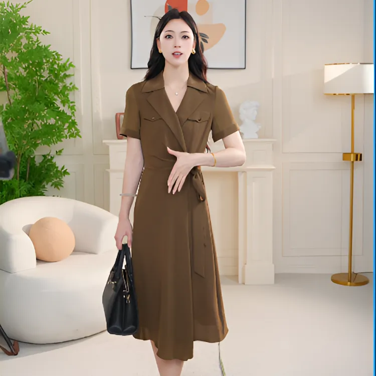 NEXY.CO/奈蔻连衣裙|奢级三醋|出游服装|收腰显瘦|智美|XF05407D4