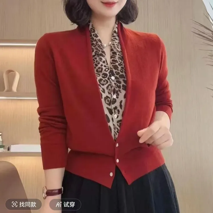 2025秋季新款时尚中年妈妈拼接假两件衬衫高级减龄弹力大码休闲衫