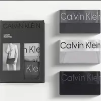 【奈斯专属】CALVIN KLEIN 简约Logo腰边平角内裤黑色*1+浅灰色*1+深灰色*1/盒