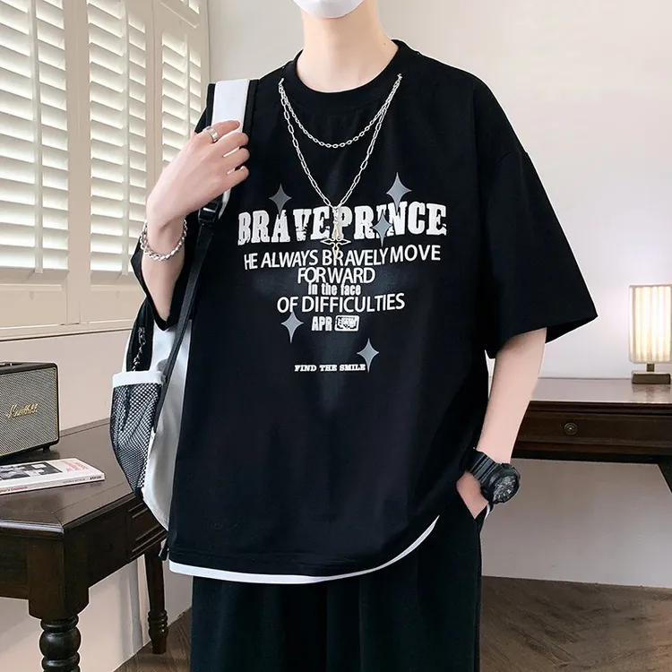 【学生潮流休闲半袖】仓石一树青少年新款夏季宽松短袖T恤男生上衣