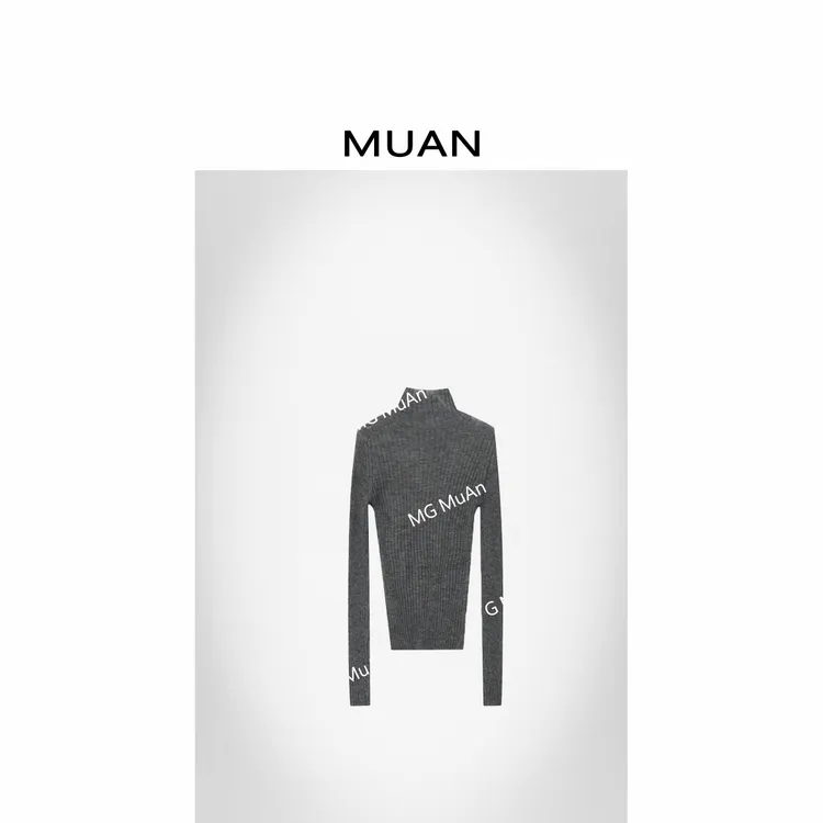 木岸MUAN:《隐约针织衫》小中领版 定制120克针织DG3-054-1