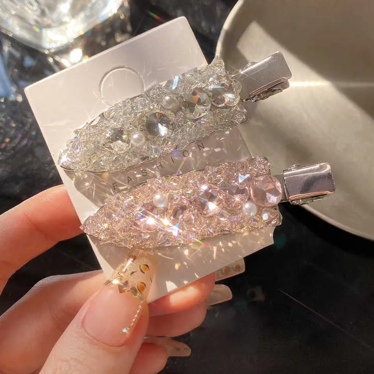 韩版轻奢精致甜美无痕夹高级感闪钻鸭嘴夹侧边夹刘海夹碎发夹发饰