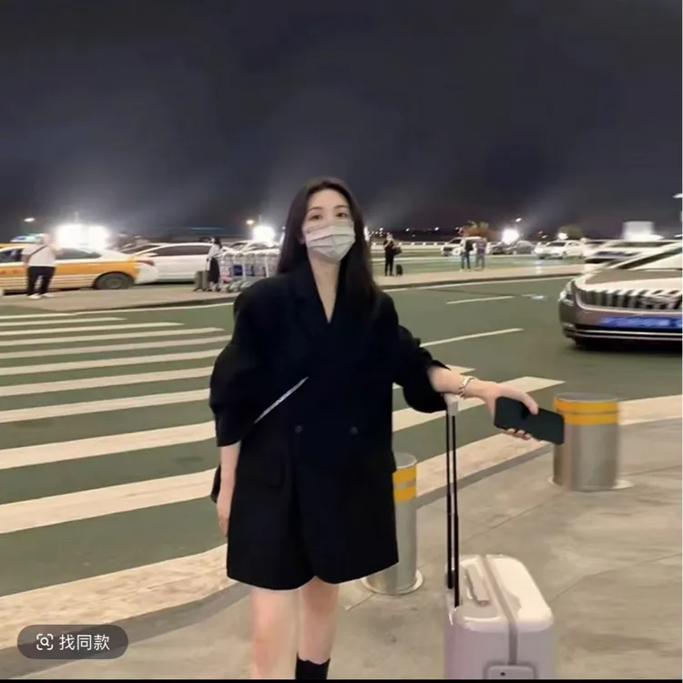 高级灰韩版小西装外套女小个子2025爆款新款宽松休闲秋冬气质西服