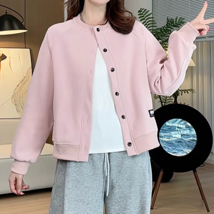 2025秋季新款女士棒球服外套百搭时尚简约25609
