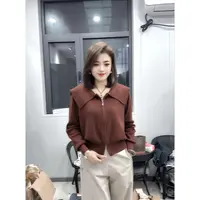 艳艳精选~百搭公主领显瘦双拉链毛衫