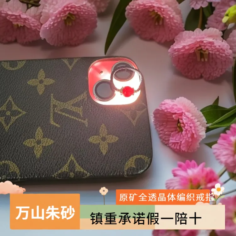 天然辰砂贵州铜仁万山原矿全透晶体朱砂戒指男女情侣款转运