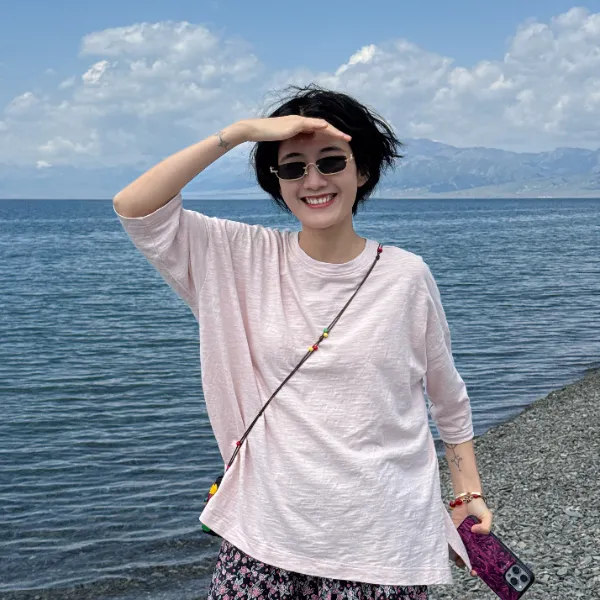 浪清/女装推荐 黛西沫薄款柔软时尚T恤45309#