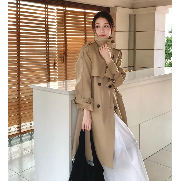 风衣外套女春秋季2025新款英伦风小个子中长款收腰气质高级感大衣