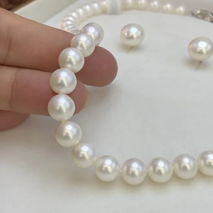 珍珠项链 经典百搭Old money搭配馒头珠耳钉