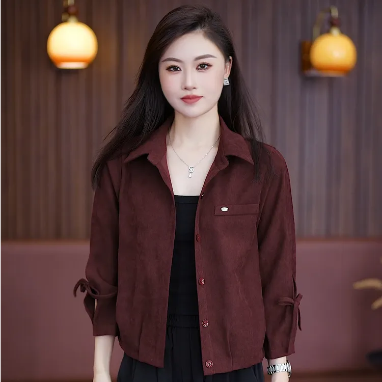 时尚休闲短款外套女2025秋季新款宽松显瘦时尚小个子百搭减龄上衣