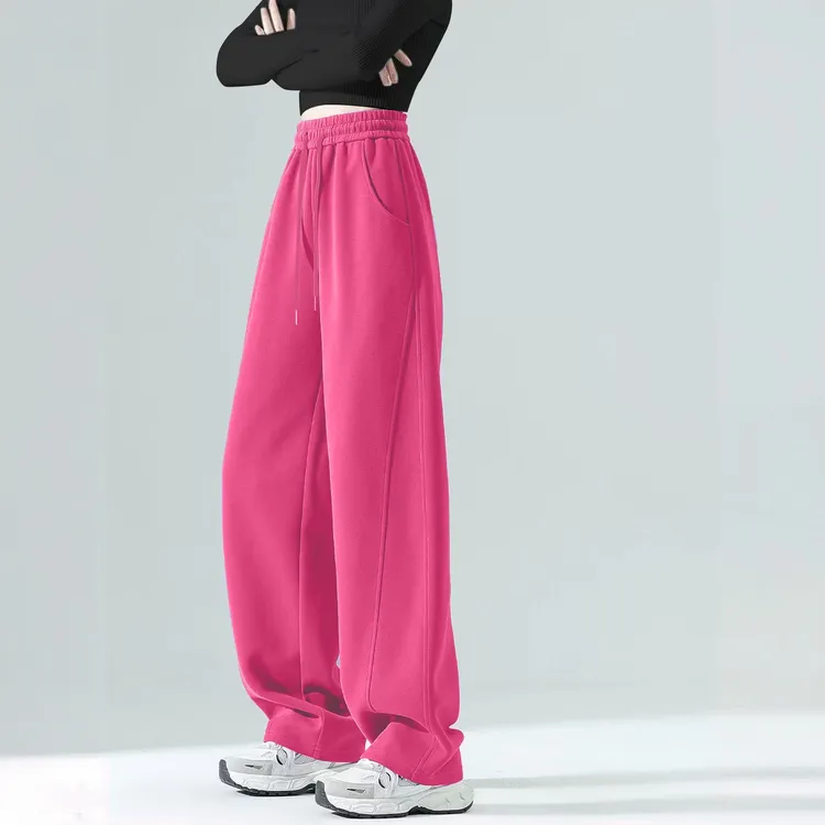 2025撸猫裤850克加绒加厚冬款加厚绒高腰宽松显瘦香蕉加绒弯刀裤