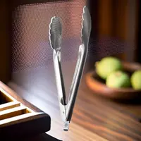 不锈钢加厚大头食品摆摊烧烤烤肉牛排专用夹子家用面包厨房夹