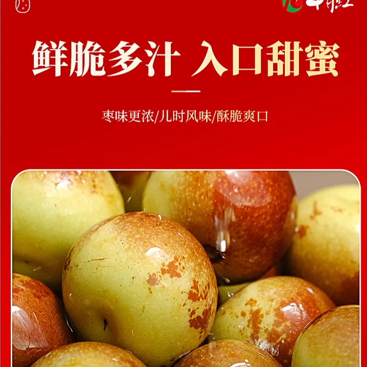 【皮薄脆甜】黄骅大颗酥脆冬枣当季鲜果现摘现发应季水果