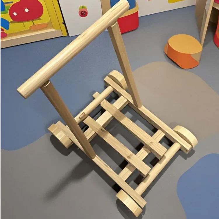 木学步车玉林老式木制手推车宝宝学步木玩具幼儿童助步车宝妈推荐