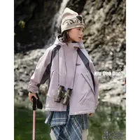 2025冬『软壳摇粒绒』女童洋气立体刺绣拼色户外休闲冲锋衣39218