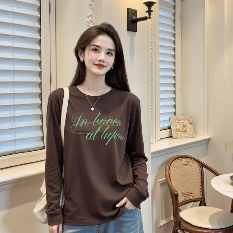 【枫林晚】设计感正肩卫衣绒衫打底单穿卫衣宽松长袖时尚