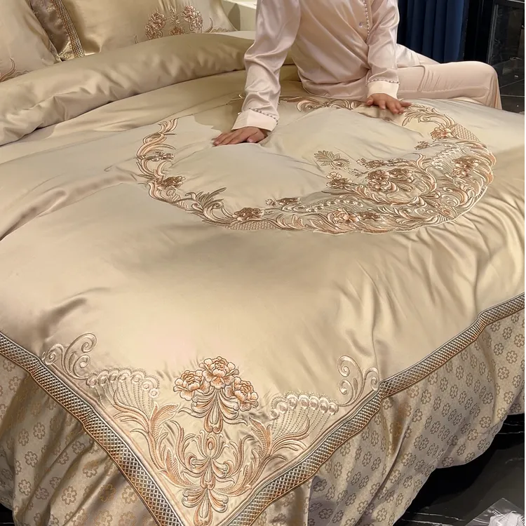 BOYUE博越（视频爆款暮光-新月）高档床单别墅绣花床上用品四件套