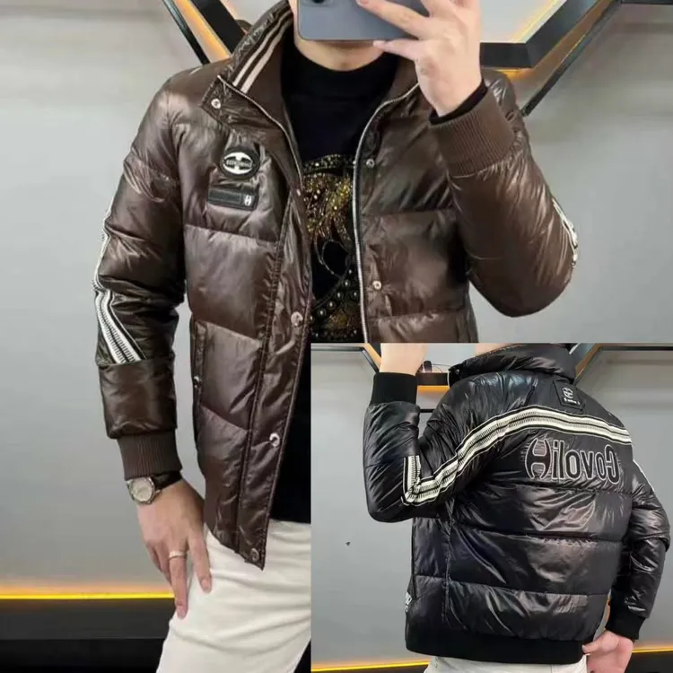 冬季新款时尚潮流高品质男士立领修身帅气百搭休闲保暖羽绒服