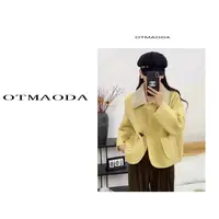 【南瓜定制】N1999-新款针织宽松毛针织衫厚款设计师印花气质好看