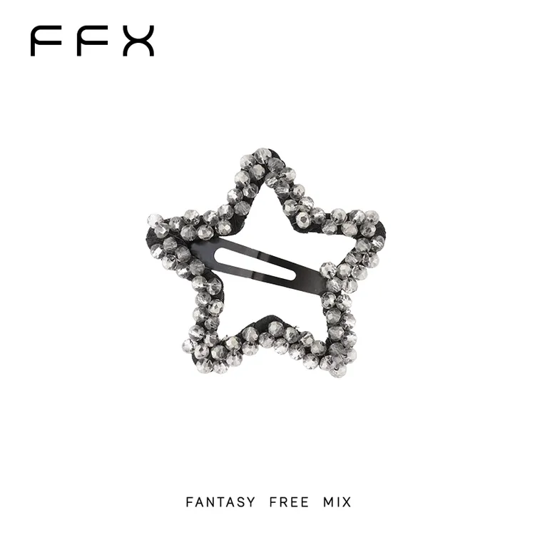 弗弗西FFX【星星】轻奢细闪手工BB夹边夹
