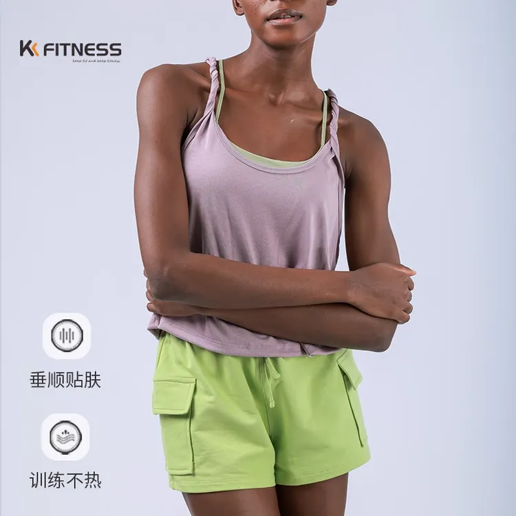 kk fitness瑜伽上衣罩衫女2024新款运动健身上衣宽松美背外搭跑步