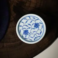 719【景德詺兮】缠枝莲小圆饼盖置+今曦获奖茶MX1177