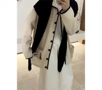 山茶白｜小众设计师款刺绣毛衣外套*25Q9Y069