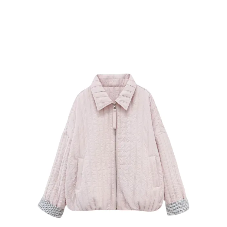 【小小101】高品质-提花宽松纯色棉服秋冬小香风加厚百搭25033-PP