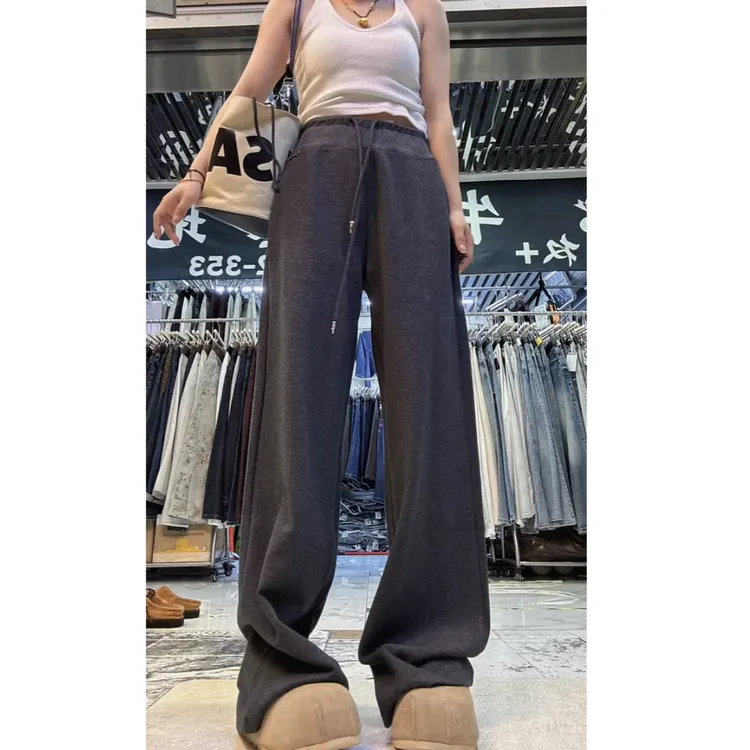 2025早秋新款高腰显瘦百搭时尚空气棉显瘦长腿休闲裤