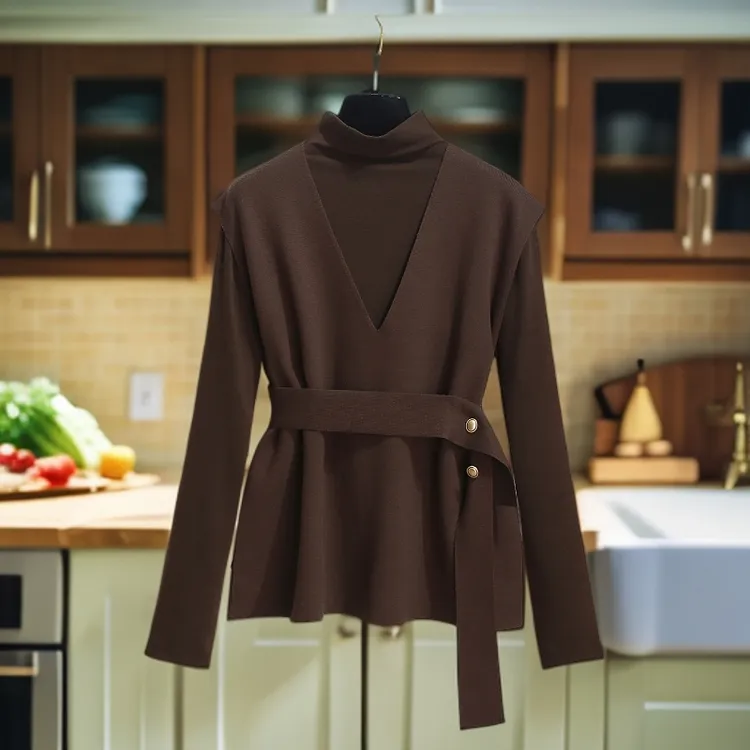 小香风针织衫毛衣收腰马甲背心配高领t恤女2025早秋新款外穿上衣