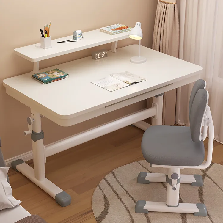 儿童学习桌可升降调节书桌小学生家用写字作业桌子简易课桌椅套装