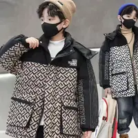 F00517男童秋冬季加棉加厚棉衣外套2025年冬款棉袄中大童棉服童装