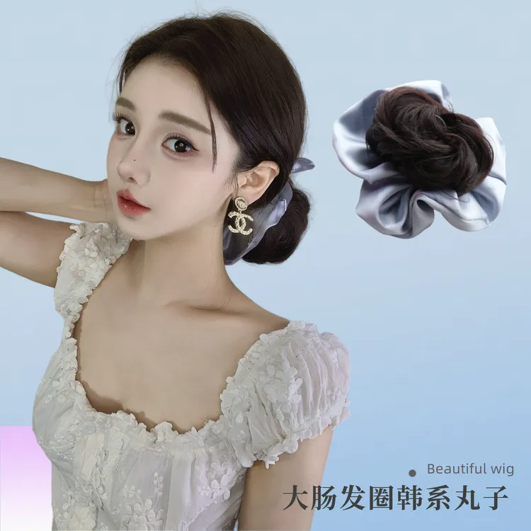 抓夹丸子大肠圈假发