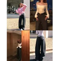 婉君Y【新贵呢子裤】“180克银狐绒”中东进口钻直筒裤LWJ25D4K3750