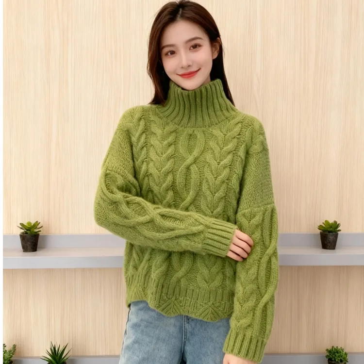衣服高领毛衣秋冬加厚高级宽松独特漂亮小衫时髦打底衫内搭慵懒