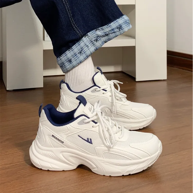 Warrior/回力软底透气运动鞋小白鞋女2025新款休闲轻便减震老爹鞋