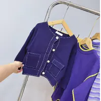 96985高端专享秋款开衫毛衣紫色（蒂萨）