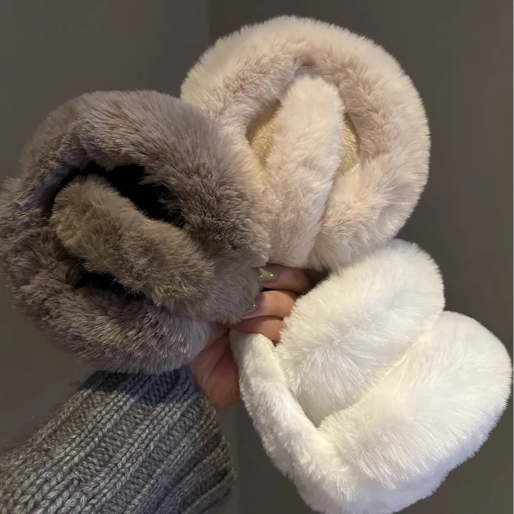 冬季新款耳套毛绒耳罩女生骑行可折叠可爱防风保暖护耳朵防冻耳包