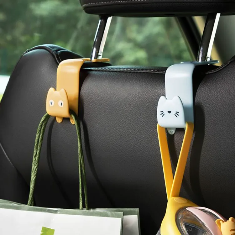 车载挂钩汽车后排卡通可爱椅背座椅后座挂钩车用收纳创意内饰挂钩