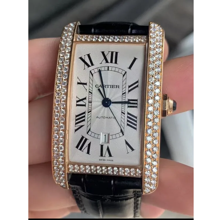 99新 Cartier/卡地亚 小花Jerry 坦克WB704851 玫瑰金手表